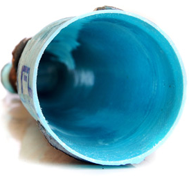 Reparación de una tubería azul
